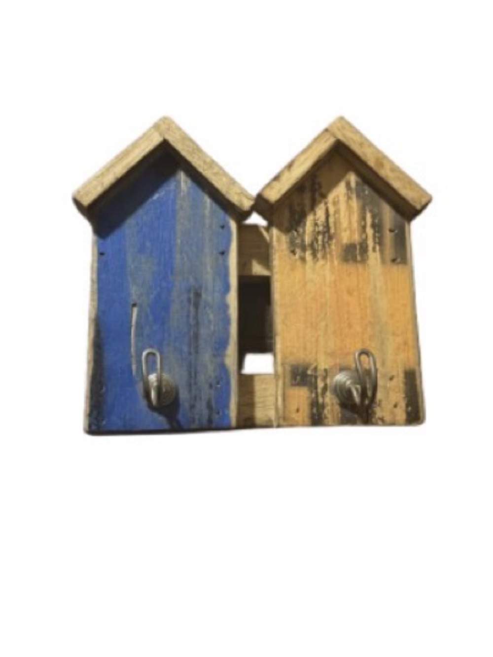 Really stic Blue and Yellow Beach House Wall Hook